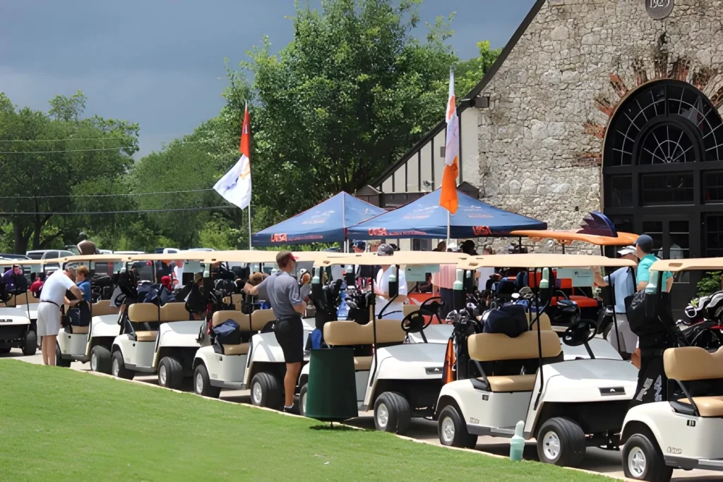 Image of golf carts during a golf event | Golf Australia Events 2024 | Northbridge Golf CLub