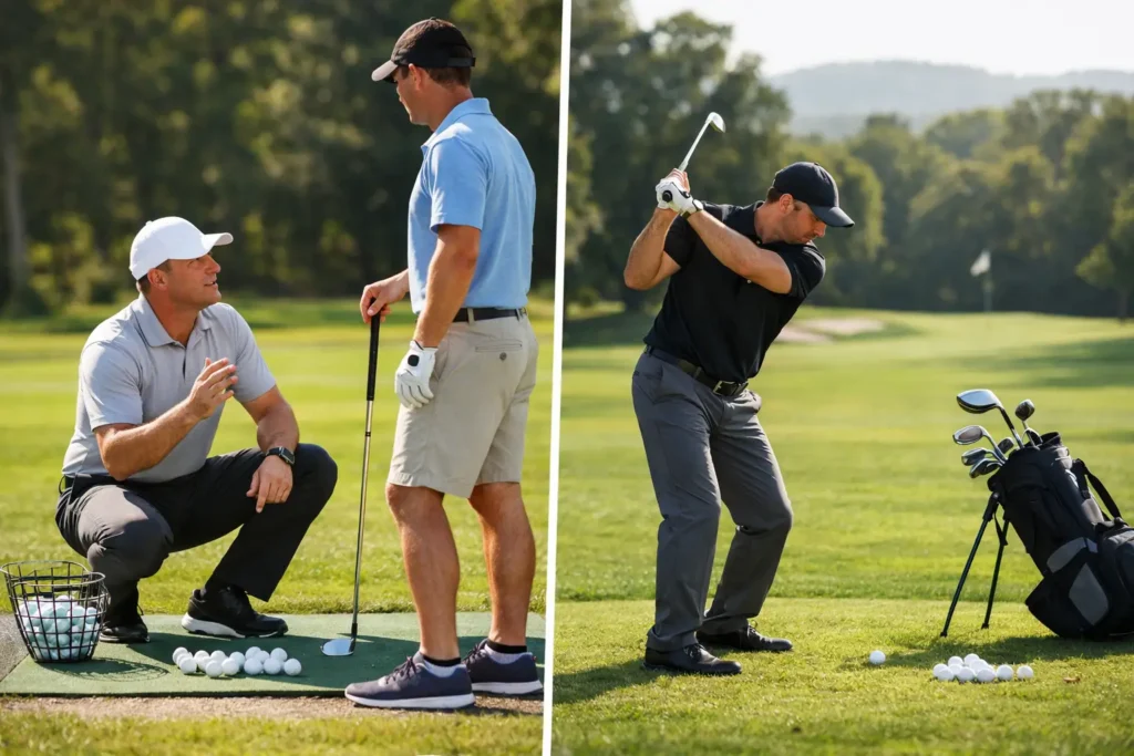 Golf Lessons Versus Self Practice for Better Golf